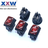 Mini interruptor basculante impermeable antivaho, 3 pines 4 pines, interruptor basculante conectado de alta corriente 15mm * 21mm