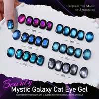 Kit de vernis à ongles gel UV effet œil de chat Dark Night Star River - 6 couleurs 15ml Végan Non Toxique Écologique Salon LED DIY Magnétique