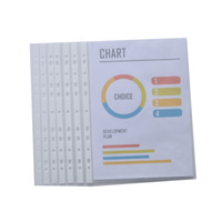 Feuille de protecteurs de page en plastique transparent transparent et robuste renforcée à 11 trous pour 3 reliures à anneaux compatibles avec le papier Standard 8.5x11