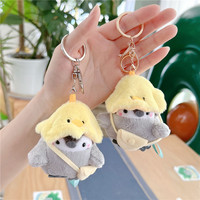 Mini porte-clés en peluche pingouin japonais mignon, jouet pour enfant, cadeau kawaii, animal en peluche, poupée pingouin habillée, porte-clés en peluche