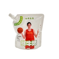 Pochettes souples personnalisées avec bec verseur pour liquides, sacs d'emballage alimentaire en plastique de qualité alimentaire pour jus et boissons