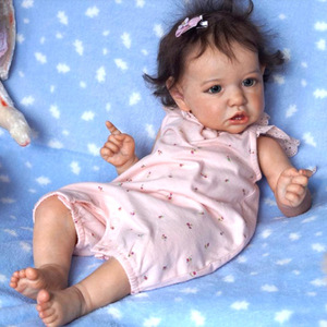 Venta caliente 22 pulgadas realista <span class=keywords><strong>Reborn</strong></span> Baby Doll Cute Newborn Silicon Toy Soft Fashion Doll Model by Hot Selling Style - Product Image 1