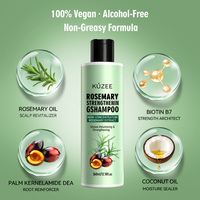 Shampooing en gros OEM ODM à l'huile de romarin, biotine et huile d'argan pour prévenir la chute des cheveux, lisser les cheveux crépus, soulager le cuir chevelu qui gratte et lutter contre les pellicules