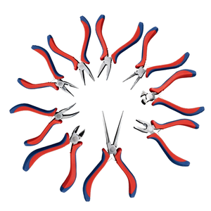 YTH Long Needle Bent Flat DIY Jóias Alicates Combinação End Cutting Customizável OEM Suporte Métrica Medição Sistema Chrome - Product Image 1