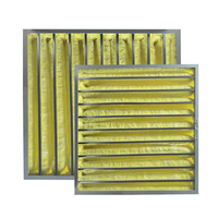 Filter kantong efisiensi tinggi F6 Filter Pre Medium serat kaca sintetis penggunaan pabrikan pertanian HVAC inti karbon aktif