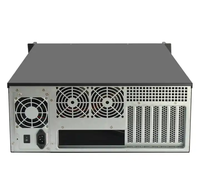 Armoire informatique industrielle 4U avec écran LCD de contrôle de température, panneau en aluminium, compatible carte mère BTX, en stock, ventilateur de serveur en rack, plastique