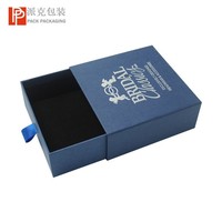 Boîte à bijoux personnalisée avec tiroir coulissant, emballage cadeau pour collier, bague, emballage de bijoux en papier de luxe avec logo