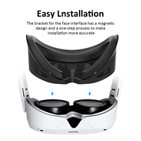 Interface faciale VR, ensemble de couverture faciale de remplacement pour PICO 4 VR, accessoires en mousse de cuir PU, coussinet de couverture faciale