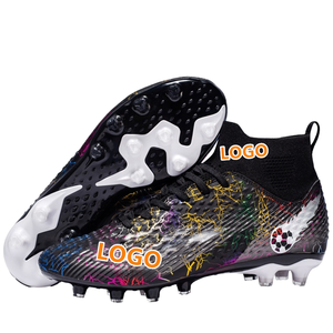 UNIKHAN - Tacos de Fútbol Personalizados Blancos y Azules Iridiscentes, Profesionales, AG/FG, Ligeros, Transpirables, de Alto Rendimiento - Product Image 3