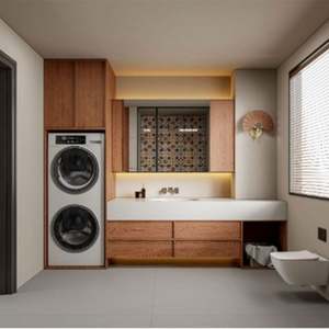 Mueble de Baño de Lujo para Apartamento o Villa, Impermeable, Combinación de Lavabo, Mueble de Baño Personalizable - Product Image 4