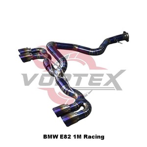 Kit d'échappement Catback Vortex Titanium Valvetronic pour BMW E82 1M Racing Performance, silencieux bleu brûlé - Product Image 6