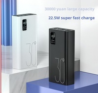 Chargeur rapide bidirectionnel OEM PD22.5W 20W, 30000mAh, ultra fin, charge solaire, type-C, alimentation mobile, batterie externe polymère