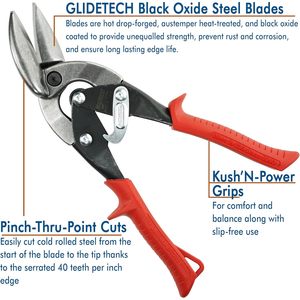 Midwest กรรไกรตัด MWT-6510LO แบบตัดด้านซ้ายชุดเครื่องมือตัดและขึ้นรูปทำจากสหรัฐอเมริกา - Product Image 3