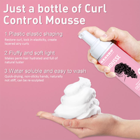 Mousse coiffante moussante personnalisée pour boucles, fixation forte, sans alcool, biologique, pour tresses, marque privée, vente en gros