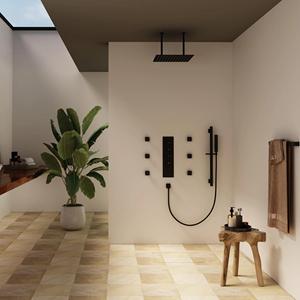16 Stainless Steel Waterfall <b>Shower</b> <b>Systems</b> Inspired by Spa Equipped With Rain Nozzles Body Nozzles Sliding for Hotel Use BXW-03 - Product Image 1