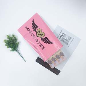 Sac d'expédition en plastique imprimé résistant à la colle forte, imperméable, logo personnalisé, rose, enveloppe d'expédition - Product Image 3