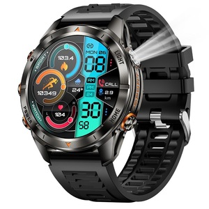 2025 Outdoor Sports Smartwatch KT80 BT Call 1.46Inch Screen Waterproof 515 MAh Battery Men Relojes Smart <b>Watch</b> with Flashlight - Product Image 1