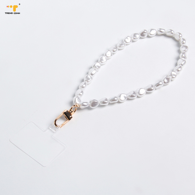 2026 Newest Smartphone Cover Elegant Wrist Pearl Bracelet Chains Mobile Phone case Strap With Universal Patch