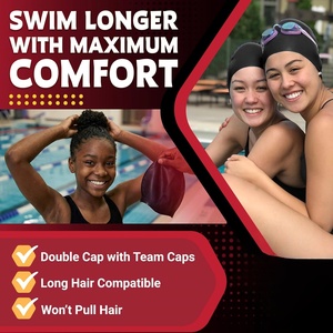 Bonnet de bain imperméable en silicone pour adultes et enfants, avec logo imprimé et couleur personnalisée - Product Image 3