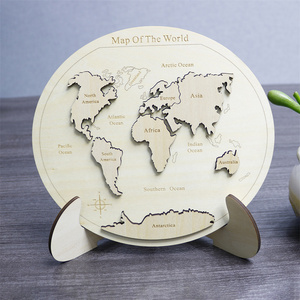 Rompecabezas 3D del continente del mundo redondo, juguete educativo para niños, la mejor artesanía decorativa de escritorio - Product Image 2