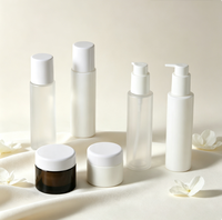 Lot de produits cosmétiques en gros pour animaux de compagnie : flacon de toner 100 ml, flacon d'essence pure 120 ml, flacon de lotion en plastique pour soins de la peau