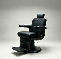Chaise de barbier professionnelle de luxe, confortable, inclinable, pivotante, hydraulique, pour hommes, salon de coiffure