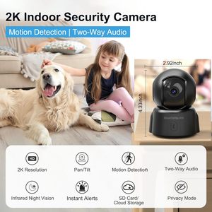 GOLSPARK 2K Indoor PTZ <b>Camera</b> With Motion Tracking For Home <b>Security</b> And Pet Monitoring - Product Image 2