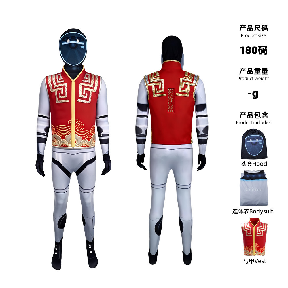 เสื้อผ้า หุ่นยนต์ Unitree ปี 2026, เสื้อกั๊ก และหมวก