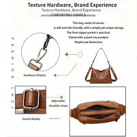 Sac bandoulière multi-couches élégant pour femme FOUR ONE en cuir PU avec chaînes, fermeture éclair, grande capacité, léger et résistant à l'eau