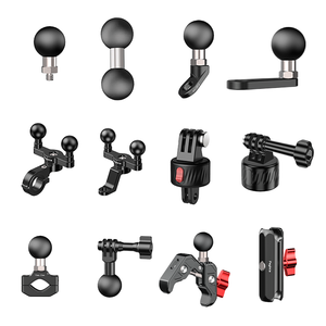 Alliage d'aluminium ABS 17mm 25mm 1 Inch Bolt <span class=keywords><strong>Ram</strong></span> Motorcycle Phone <span class=keywords><strong>Mount</strong></span> Stand Head Ball Adapter Mobile Cellphone Holder Base - Product Image 2