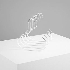 Percha para pantalones de tela que ahorra espacio 2P, Perchero de Metal y plástico para armario y armario, estante de hierro y tela para viajes - Product Image 1