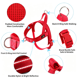 Easywalk Mesh Small and Medium Dog Pet Explosion Proof Traction Rope Dog Chest Strap Breathable Golden Hair Strap - Product Image 5
