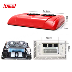 Aire Acondicionado de Techo de 12V 24V para Estacionamiento, Sistema de Enfriamiento Automático de Doble Ventilador sin Escobillas con Compresor de Alta Calidad para Camiones y Autocaravanas - Product Image 3