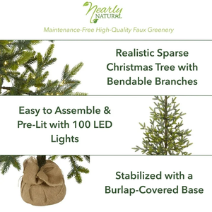 Árbol de Navidad Realista de 1.2 m (4 pies) de Polietileno, Envuelto en Tela de Algodón, con Luces LED Cálidas para Decoración Interior Durante el Festival de Primavera - Product Image 4