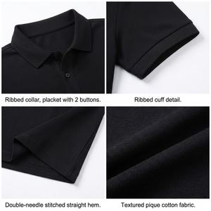 Polo T-shirt pour homme uni personnalisé, coupe ajustée, 100% coton, fournisseur de premier plan, poids lourd, respirant, décontracté, pour le sport en plein air - Product Image 2