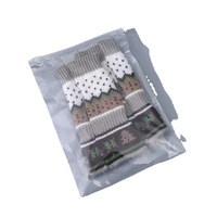 Sac d'emballage pour doudoune en PE transparent avec fermeture éclair, sac en plastique mat auto-scellant pour coupe-vent en coton