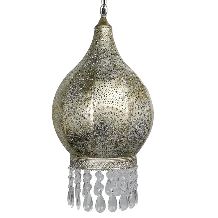 Латунный подвесной светильник ручной работы с марокканскими бусинами для дома