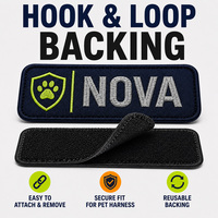 Harnais pour animaux de compagnie haute visibilité, badges nominatifs, gilet réfléchissant pour promenade nocturne, collier à boucle auto-agrippante, étiquette d'identification, patch brodé personnalisé
