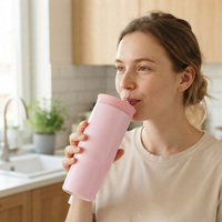 Gobelet isotherme personnalisé de 24 oz en acier inoxydable 304 à double paroi avec couvercle anti-déversement et paille pour les voyages et le sport