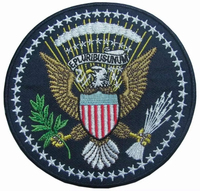 Vente en gros d'usine en stock pas cher brodé logo personnalisé patchs insigne crochet et boucle patch de broderie