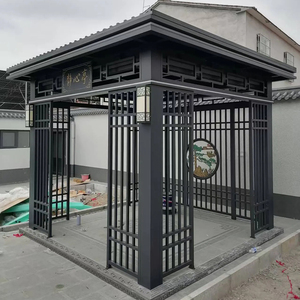 Pérgola Moderna de Aluminio Independiente con Paredes Laterales de Vidrio, Resistente al Viento y a la Lluvia, para Restaurantes, Cafés, Patios y <span class=keywords><strong>Terrazas</strong></span> - Product Image 4