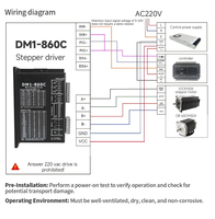 Moteur pas à pas 4 axes 8,0 Nm 1200 oz hybride en boucle fermée Nema 34 avec contrôleur DC24V 7A pour kit de découpe et gravure laser