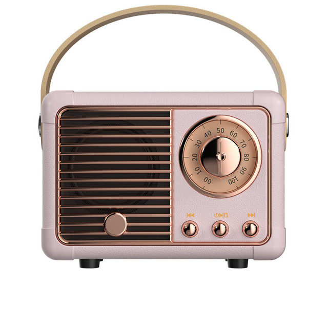 Vintage Bluetooth Speaker HM11 Mini Retro Wireless Loudspeaker Old Radio Style Music Player Gift