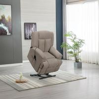 Fauteuil releveur électrique moderne en tissu Homers, fauteuil inclinable 1 place, fauteuil individuel avec télécommande et massage pour personnes âgées