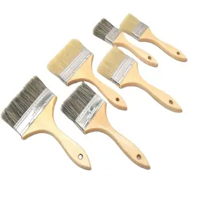 Wholesale High Quality Bamboo Wooden Handle Pure Oil Bristle Paint Brush For Painted