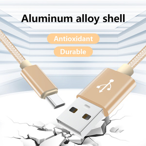 สายชาร์จโทรศัพท์มือถือแบบถักทำจากไนลอน1ม./2ม./3ม. สายชาร์จ USB Type C - Product Image 5