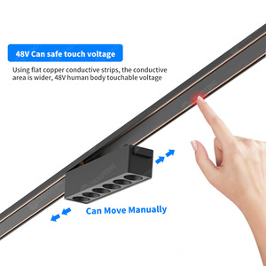 Nhỏ chùm góc điểm 30 40 watts <span class=keywords><strong>LED</strong></span> ánh sáng theo dõi hệ thống chiếu sáng 110V-265V AC điện áp chuyển đổi 48V DC siêu mỏng đường sắt từ tính - Product Image 5