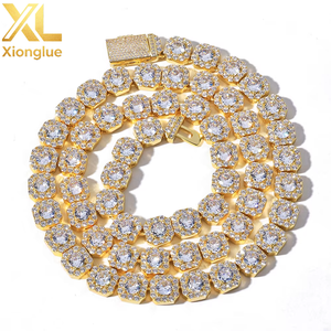 Cadena Cubana de Tenis de Alta Gama Estilo Hip Hop con Eslabones Engastados, de Cobre Antideslustre, 24 Pulgadas, con Ajuste por Tensión, Collares de Moda Unisex al por Mayor - Product Image 5