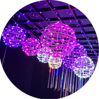 Boule lumineuse 3d de haute qualité, Offre Spéciale, 20, 50cm, lumières sepaktakraw de noël pour les fêtes de mariage