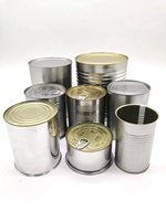 Boîtes d'emballage métalliques populaires, boîtes de conserve vides, boîtes pour animaux de compagnie, boîtes métalliques rondes pour aliments en conserve, biscuits, gâteaux et nourriture pour animaux.